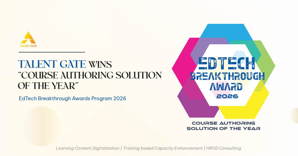 Talent Gate impressively won the prestigious international award “Course Authoring Solution of the Year” at the EdTech Breakthrough Awards 2026.