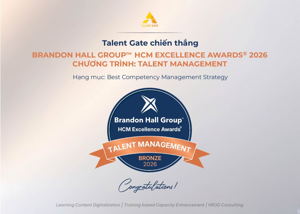 Talent Gate đạt giải Đồng Brandon Hall Group™ HCM Excellence Awards® 2026 – Vinh danh chiến lược xây dựng khung năng lực cho PVcomBank